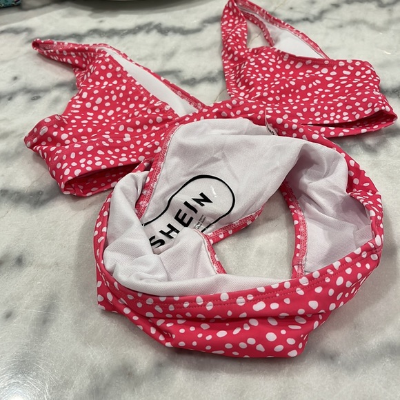 High Wasited Bikini - Pink & White Polka Dot - Removable Cups NWOT. Medium. - Picture 4 of 4